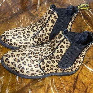 Dr. Martens Leopard Print Ankle Boots